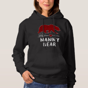 Pull À Capuche Pajama de Noël Famille Flèche Nounou Ours Rouge Pl