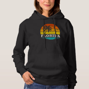 Pull À Capuche Palm Tree Vintage Retro coucher de soleil été vaca