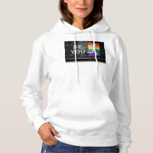 Pull À Capuche Panneau de couleurs de fierté arc-en-ciel urbain S