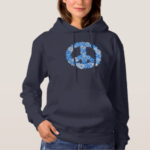 Pull À Capuche Panneau de Paix bleu