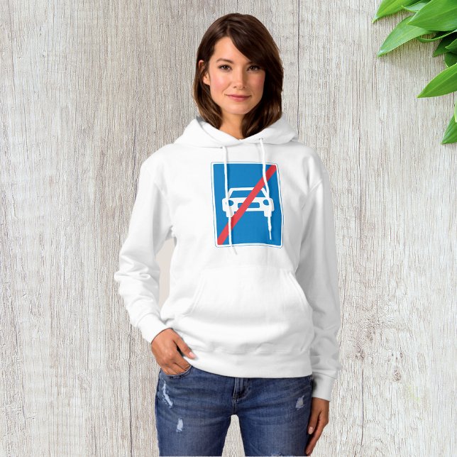Pull À Capuche Panneau de signalisation de fin d'autoroute (Créateur téléchargé)