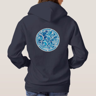 Pull À Capuche Panneaux de paix TVUC dans les tons bleus