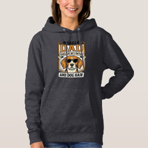 Pull À Capuche Papa Beagle alimenté par le café et le maillot de