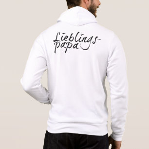 Pull À Capuche Papa préféré - écriture noire 00001