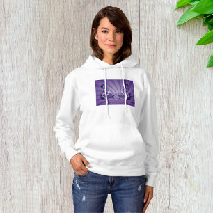 Pull À Capuche Papillon Abstrait pourpre avec ailes rayonnantes