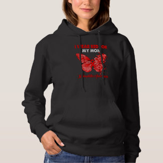 Pull À Capuche Papillon Je Porte Le Rouge Pour Ma Mère Hemophilia