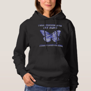 Pull À Capuche Papillon Je Porte Périwinkle Pour Ma Tante Stomach