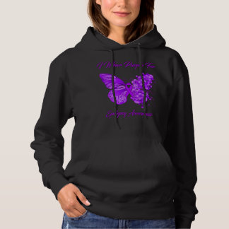 Pull À Capuche Papillon Je Porte Violet Pour Sensibiliser À L'Épi
