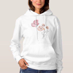 Pull À Capuche Papillon Soft Bloom – Art en ligne minimaliste