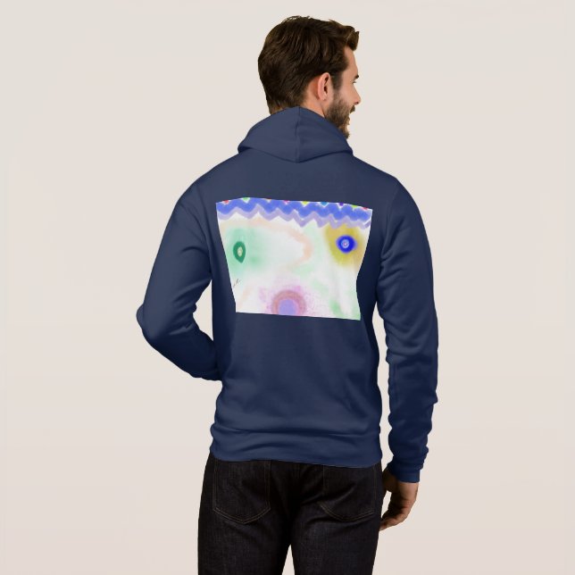 Pull À Capuche Pastel Galaxies Impressionist Men's Zip-Up Hoodie (Dos entier)