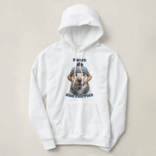 Pull À Capuche Pâtes et Flurries - Design Chien d'hiver