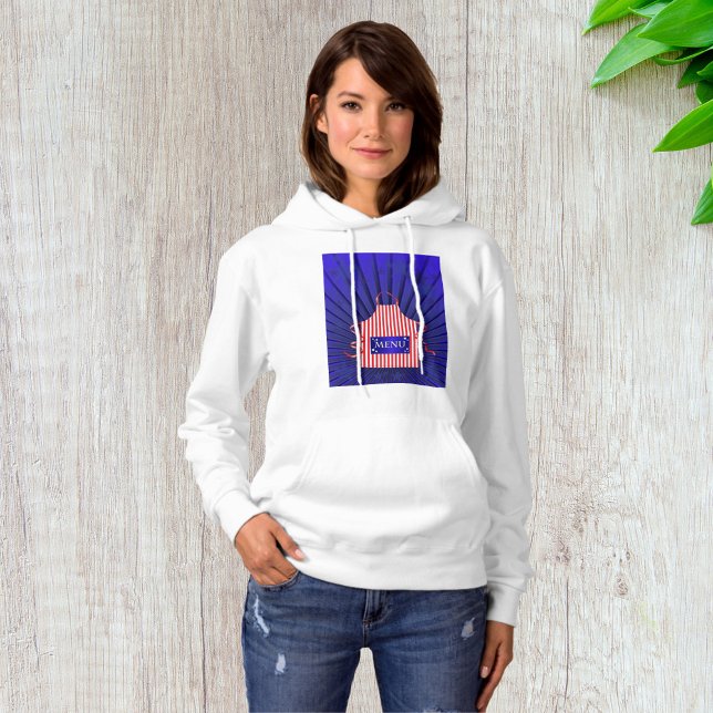 Pull À Capuche Patriotique USA Chef Rouge Blanc Bleu BBQ Cuisine (Créateur téléchargé)