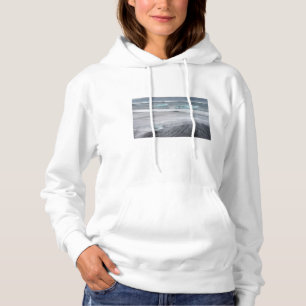 Pull À Capuche Paysage marin agité avec de la glace, Islande