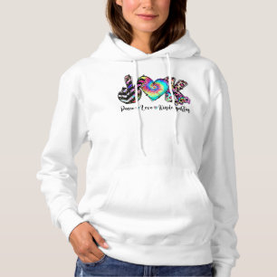 Pull À Capuche Peace Love Kindergarten Enseignant Enseignant Kind