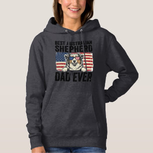 Pull À Capuche Père Berger Australien Patriotique Vintage