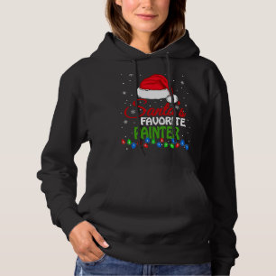 Pull À Capuche Père Noël Peintre préféré Santa Hat Lights Christm