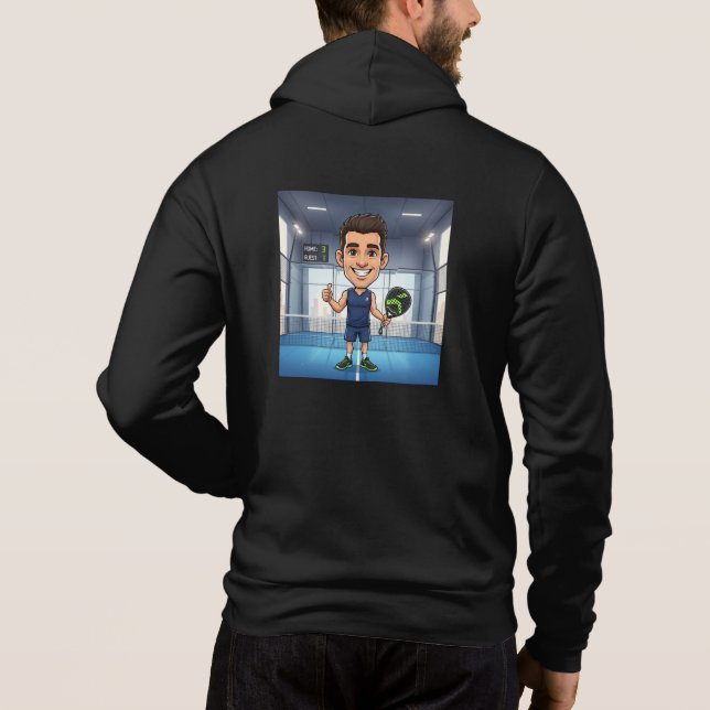Pull À Capuche Personalized Paddle Player Cartoon Caricature (Dos)