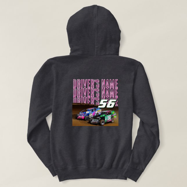Pull À Capuche Personalized Race Car Name Number (Design dos)