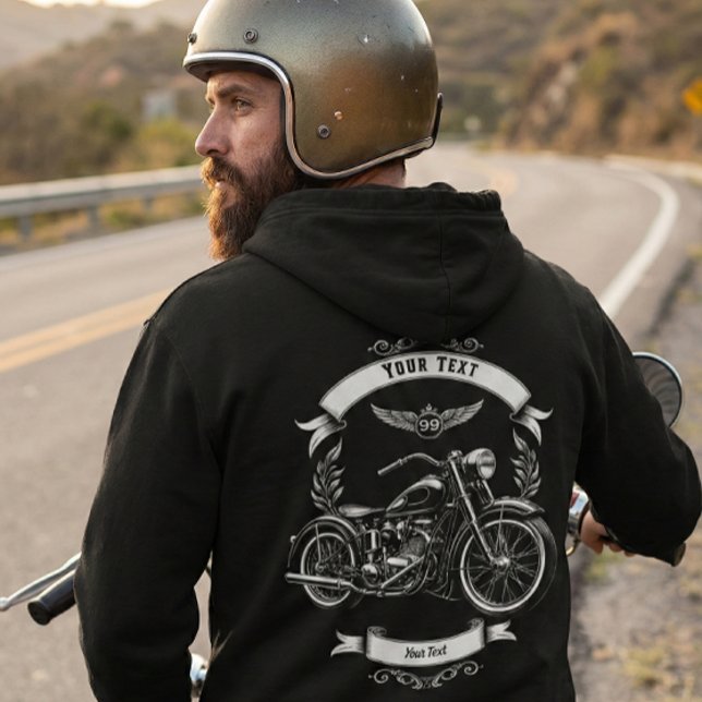 Pull À Capuche Personalized Winter Biker Skull Motorcycle Zip (Créateur téléchargé)