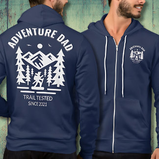 Pull À Capuche Personnalisé Navy Adventure Papa Trail Edition