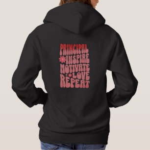 Pull À Capuche Personnalisé Retro Principal Inspire Motivate Love