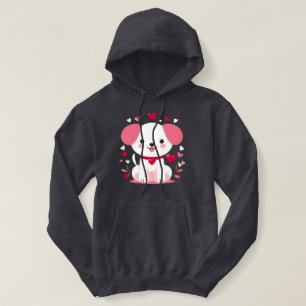 Pull À Capuche Petit chiot de la Saint-Valentin