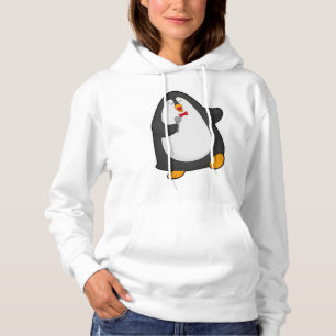 Pull À Capuche Pingouin à chanter avec microphone et Cravate