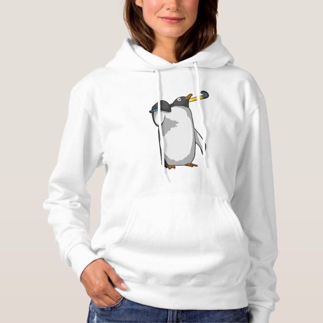 Pull À Capuche Pingouin à hockey (Devant)