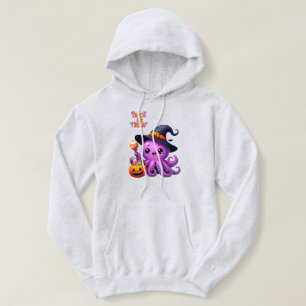Pull À Capuche Pique ou traitement Halloween à la pieuvre