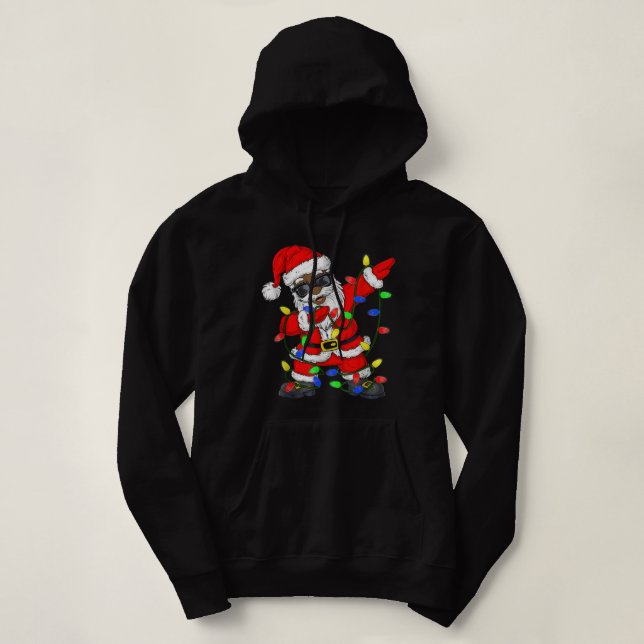 Pull À Capuche Pjam Noir Africain-Père Noël (Design devant)