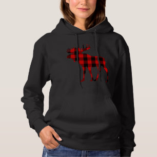 Pull À Capuche Plaid rouge de Moose Buffalo