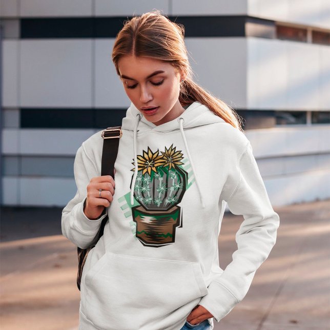 Pull À Capuche Plante Cactus Dans Un Pot (Créateur téléchargé)