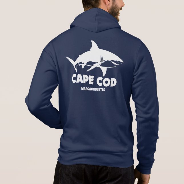 Pull À Capuche Plongée sous-marine avec de grands requins blancs  (Dos)