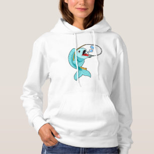Pull À Capuche Poisson avec canne à pêche