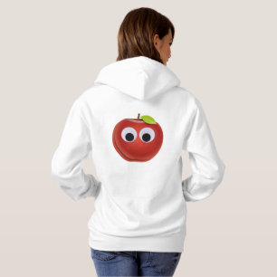 Pull À Capuche Pomme rouge drôle avec yeux de googly