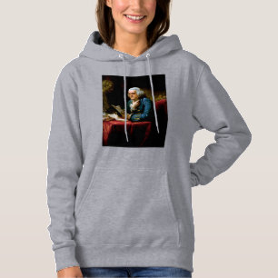 Pull À Capuche Portrait de pouce, Benjamin Franklin Père fondateu