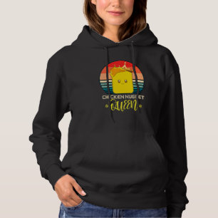 Pull À Capuche Poulet Nugget Queen Foody Femmes Retro Poulet Nu