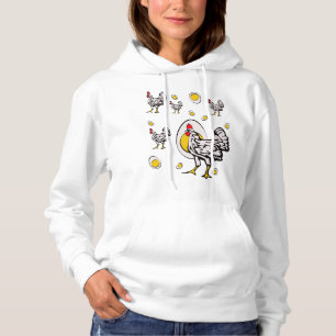 Pull À Capuche Poulets rétro