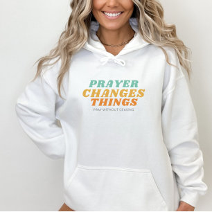Pull À Capuche Pray Without Ceasing Bible Verse Christian Womens