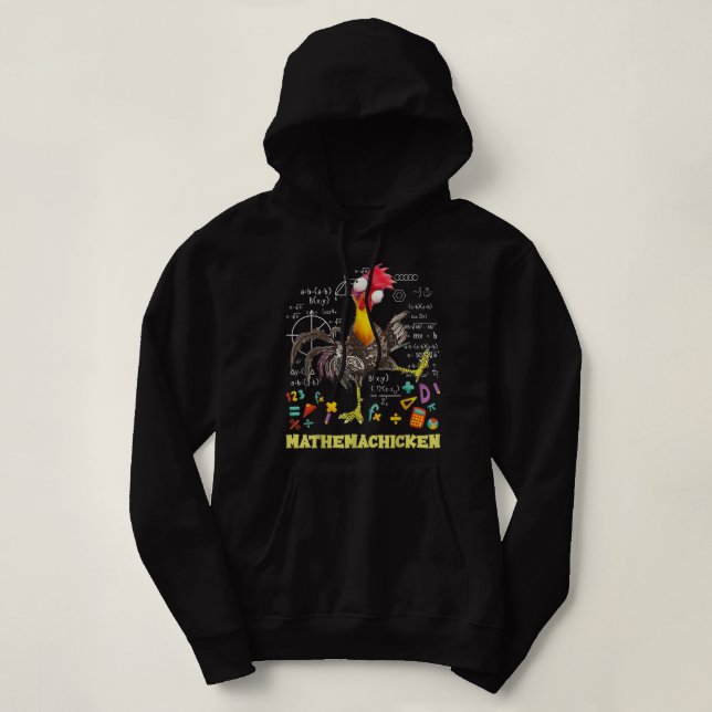 Pull À Capuche Professeur Mathemachicken Math Aimants Maths Drôle (Design devant)