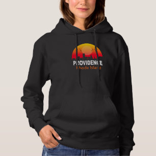 Pull À Capuche Providence Rhode Island Vintage Coucher de Soleil 