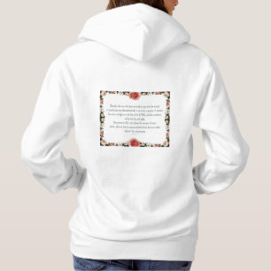 Pull À Capuche Psaume 1 avec Flower Borders
