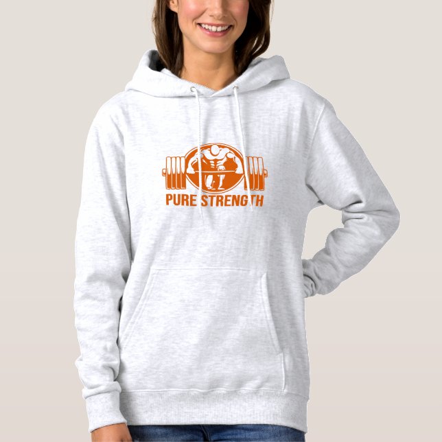 Pull À Capuche Pure Strength Logo Powerlifting - Édition Dorée Vê (Devant)