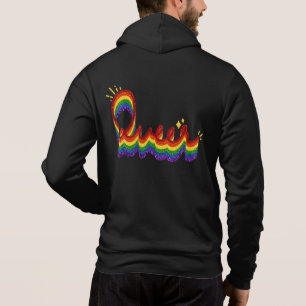 Pull À Capuche Queer Parties scintillant Pride Arc-en-ciel