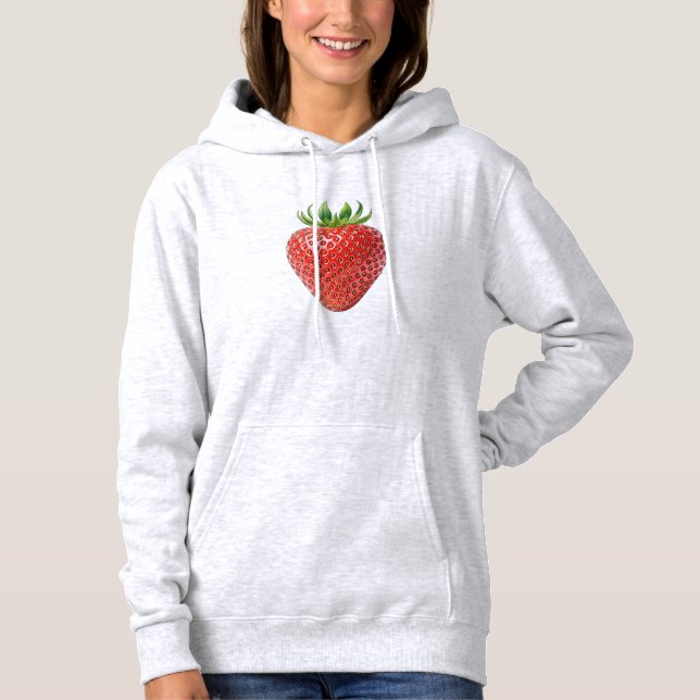 Pull À Capuche Quote de base à capuche à fraise très doux (Devant)