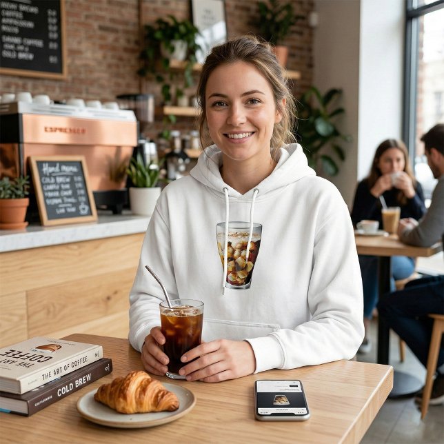 Pull À Capuche Rafraîchir la boisson de soda glacée froide avec b (Créateur téléchargé)