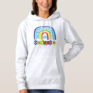 Pull À Capuche RAINBOW FOR AUTISM Brilliant et chemise autistique