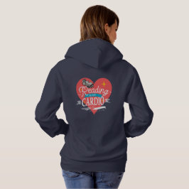 Pull À Capuche Reading is My Cardio Red Heart Raccoon