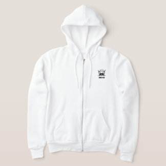 Pull À Capuche Regal Dream : Sweatshirt blanc avec chat couronné