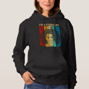 Pull À Capuche Reines Février Anniversaire Black Women Afro Ameri